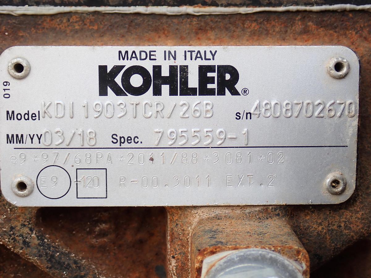 Used 2019 Kohler KDI1903TCR Diesel Power Unit 1282 HOURS