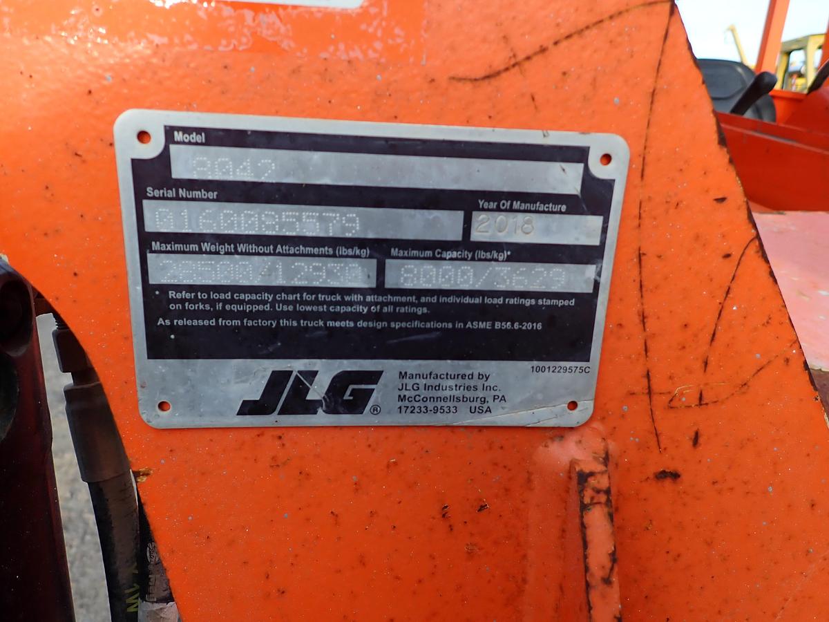 Used 2018 Skytrak 8042 8K Telehandler