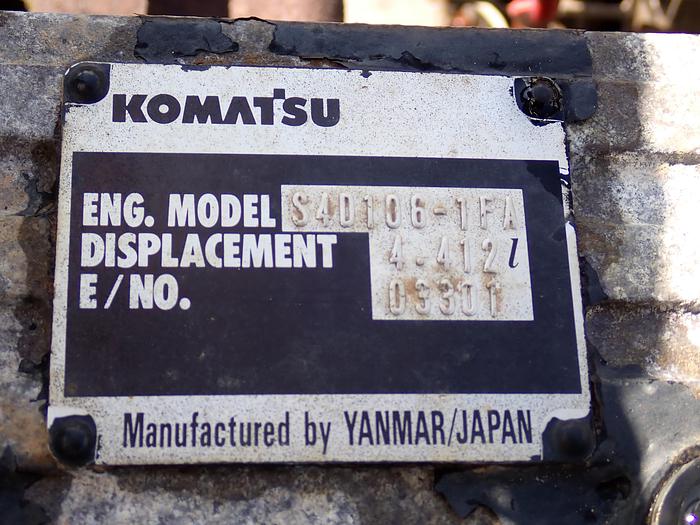 Used 1999 Komatsu S4D106-1FA Diesel Engine Yanmar 4TNV106