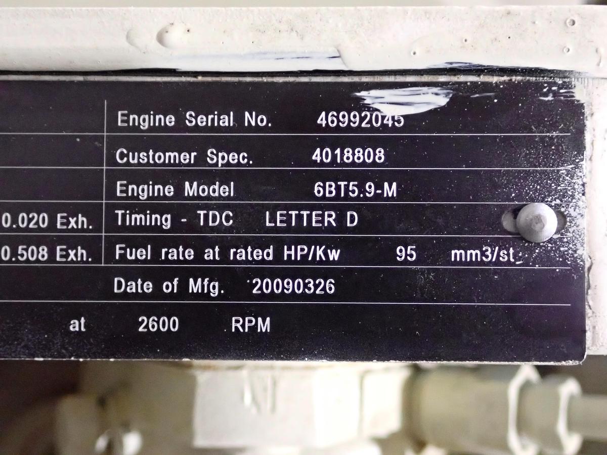 2009 Cummins B5.9-M210 MARINE Diesel Engine UNUSED GOV'T SURPLUS