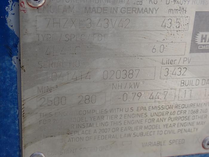 Used 2014 Hatz 4L41C Diesel Engine