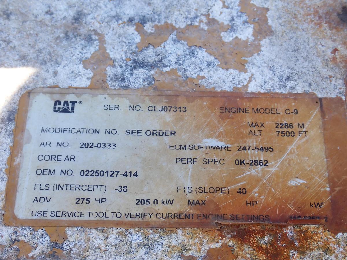 Used 2004 CAT C9 Industrial Diesel Engine AR 202-0333 300 HP 3669 HRS