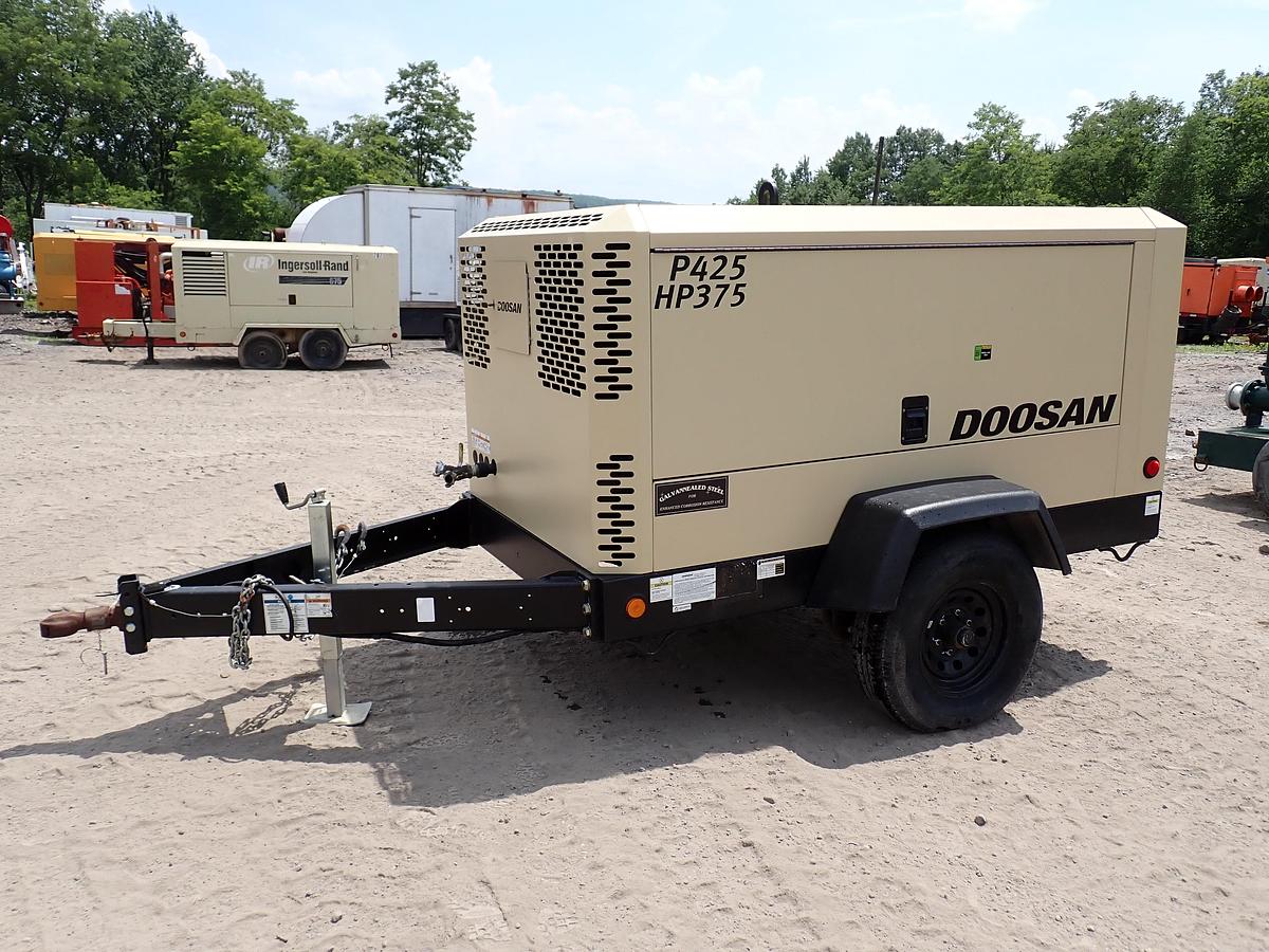 Used 2023 Doosan P425/HP375 Air Compressor 1078 HOURS