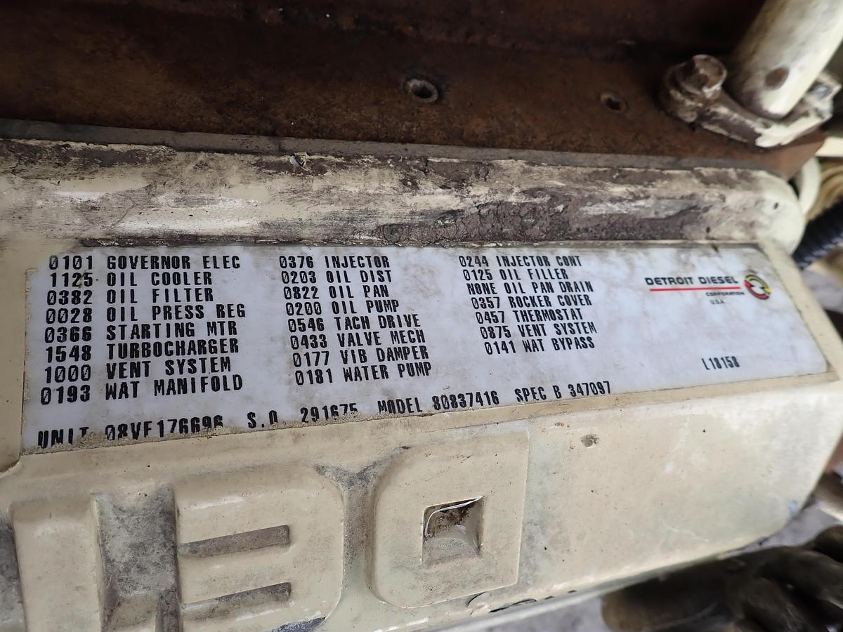 Used Detroit Diesel 8V92TTA Engine TWIN TURBO 1469 HOURS