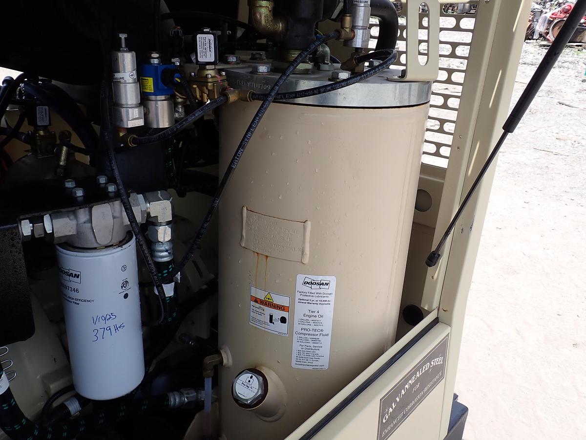 Used 2023 Doosan P425/HP375 Air Compressor 409 HOURS!