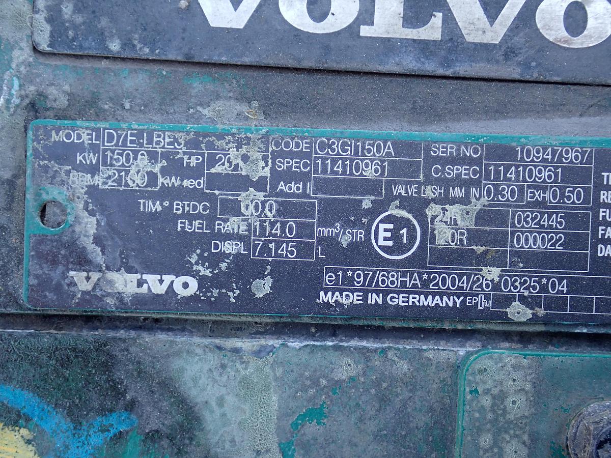 Used 2010 Volvo D7E LBE3 Diesel Engine L110E Wheel Loader