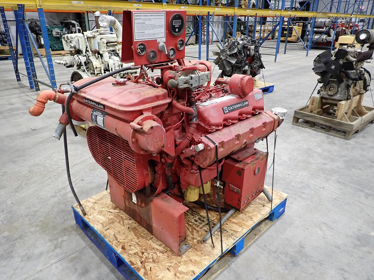 Used CAT 3208 Industrial Diesel Engine MARINE MANIFOLDS