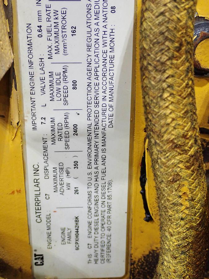 Used 2008 CAT C7 Diesel Engine GOV'T SURPLUS 330 HP