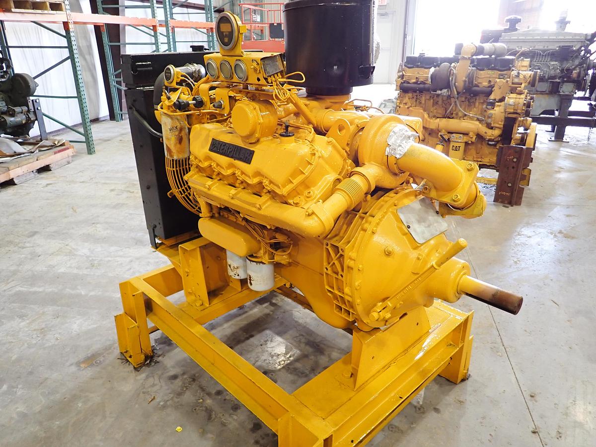 Used 2000 CAT 3208T Industrial Engine 250 HP POWER UNIT w/ PTO CLUTCH
