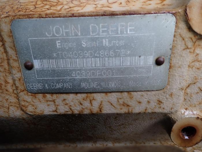 Used John Deere 4039DF Diesel Power unit w/ Auxiliary Drive