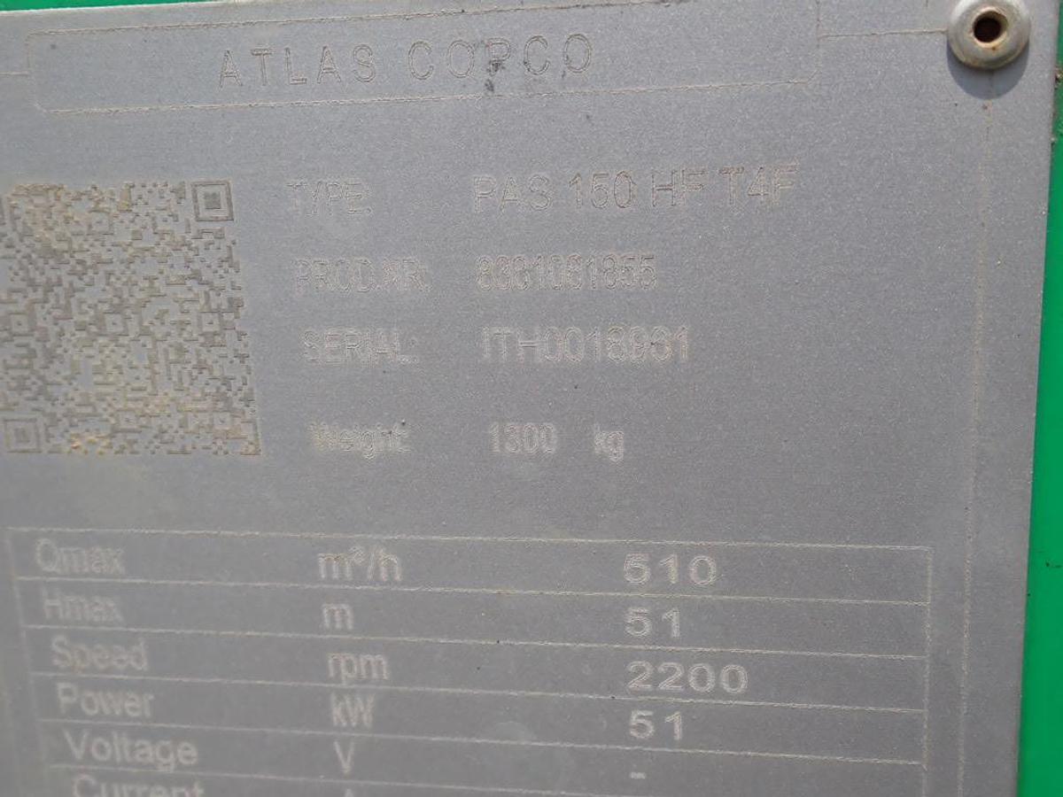 Used 2019 Atlas Copco PAS150 HF 6" Water Pump