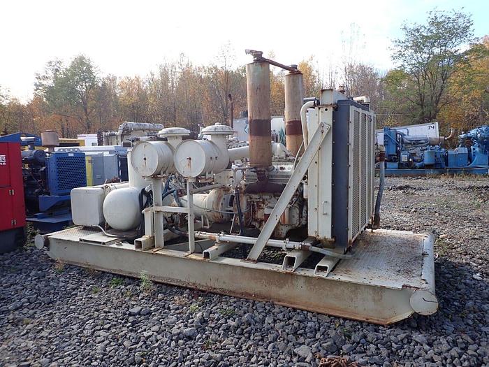 Used Quincy 850/200 Air Compressor 850 CFM Detroit Diesel 8V71 Skid Mounted 200 PSI!