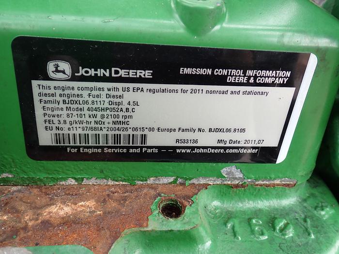 Used 2011 John Deere 4045HP052 Diesel Tractor Engine