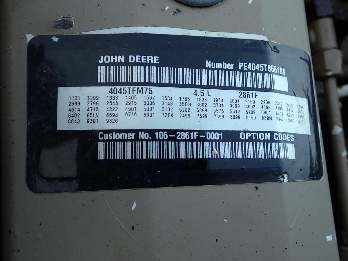 Used 2012 John Deere 4045TFM75 65 KW Marine Generator