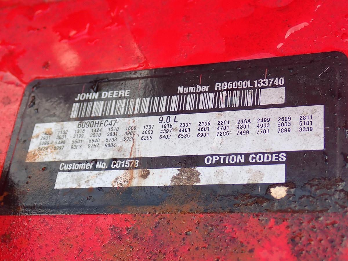 Used 2018 John Deere 6090HFC47 Turbo Diesel Engine 41 HOURS!