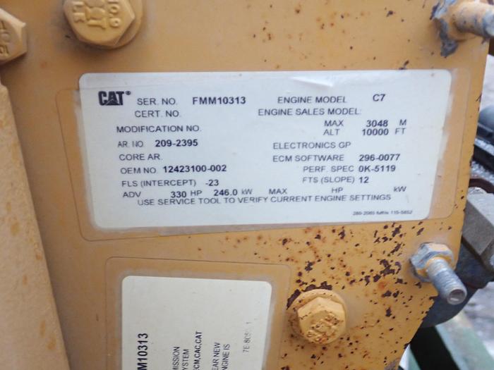 Used 2007 CAT C7 330 HP Truck Engine SUPER LOW MILES FMM