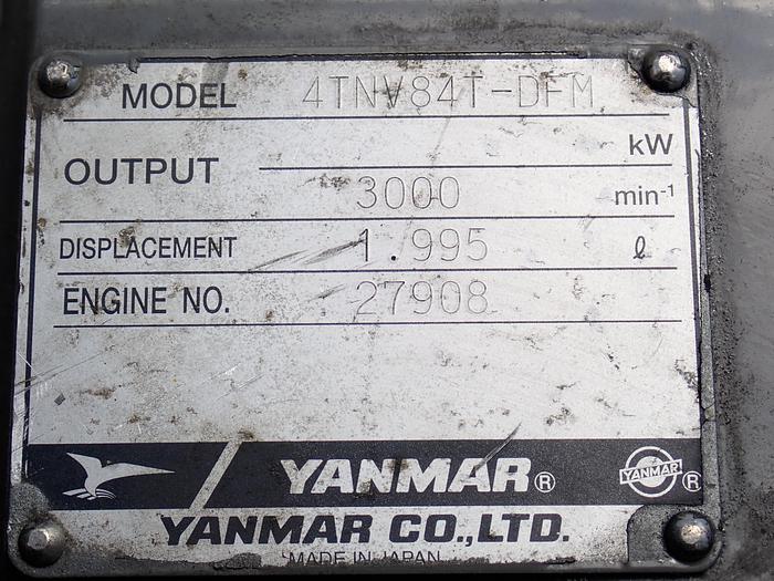 Yanmar 4TNV84T-DFM UNUSED GOV'T SURPLUS Engine