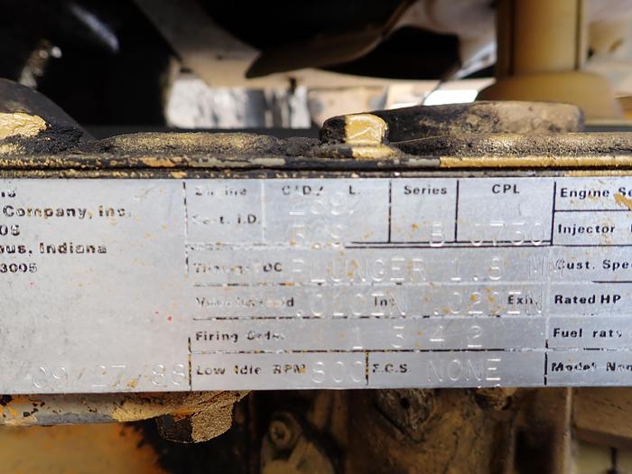 Used 1988 Cummins 4BT 3.9 Diesel Power Unit PTO Clutch!