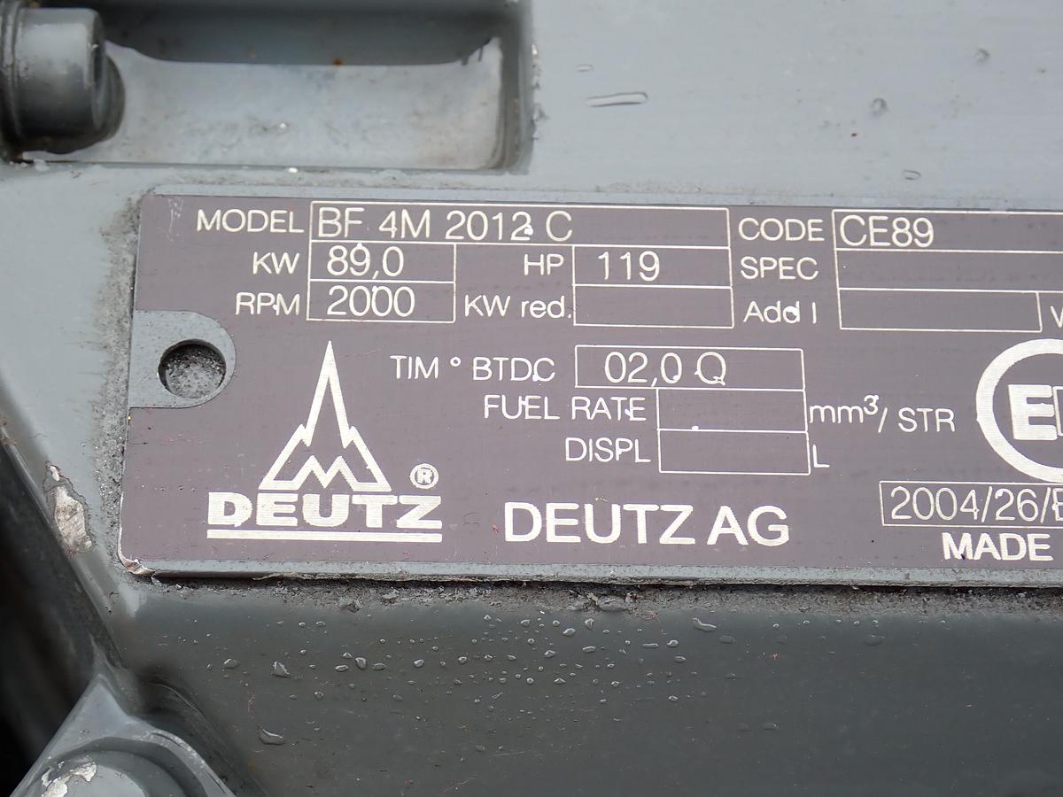 2006 DEUTZ BF4M2012C Diesel Engine 119 HP UNUSED