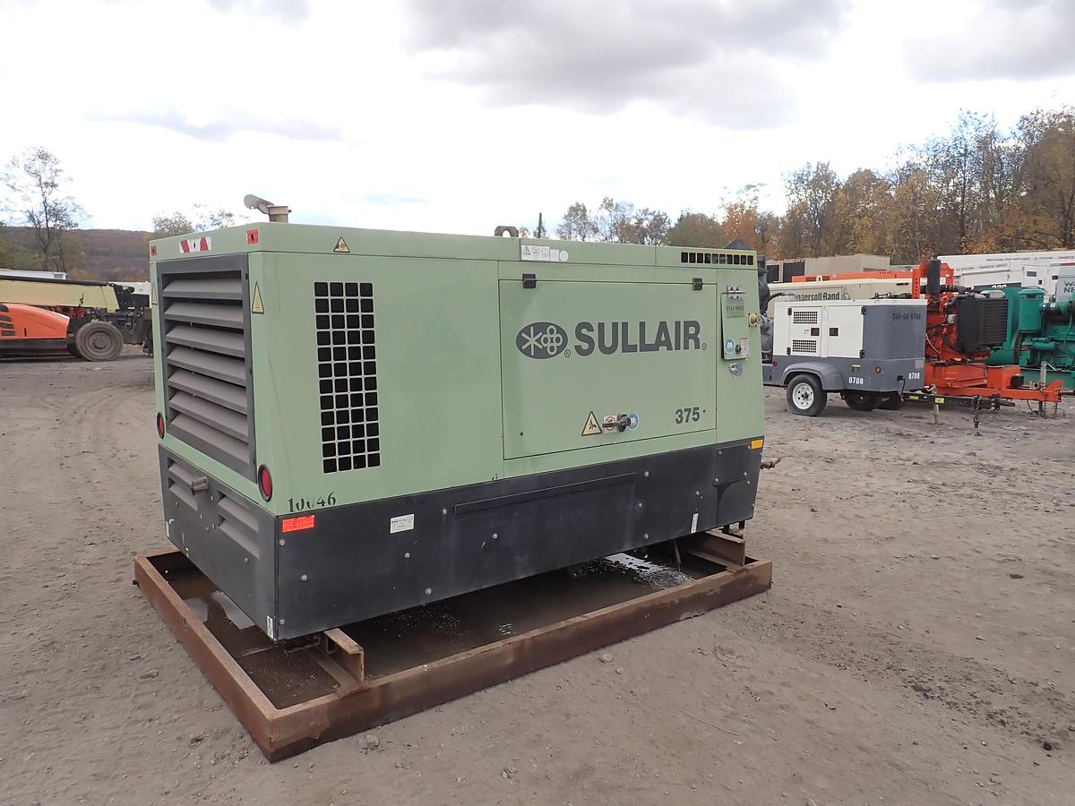Used 2015 Sullair 375C Air Compressor CAT DIESEL 375 CFM 1678 HOURS