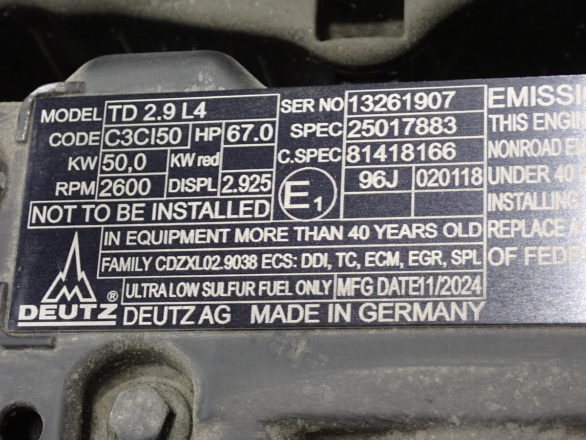 2024 Deutz TD2.9 L4 Diesel Engine FACTORY NEW!