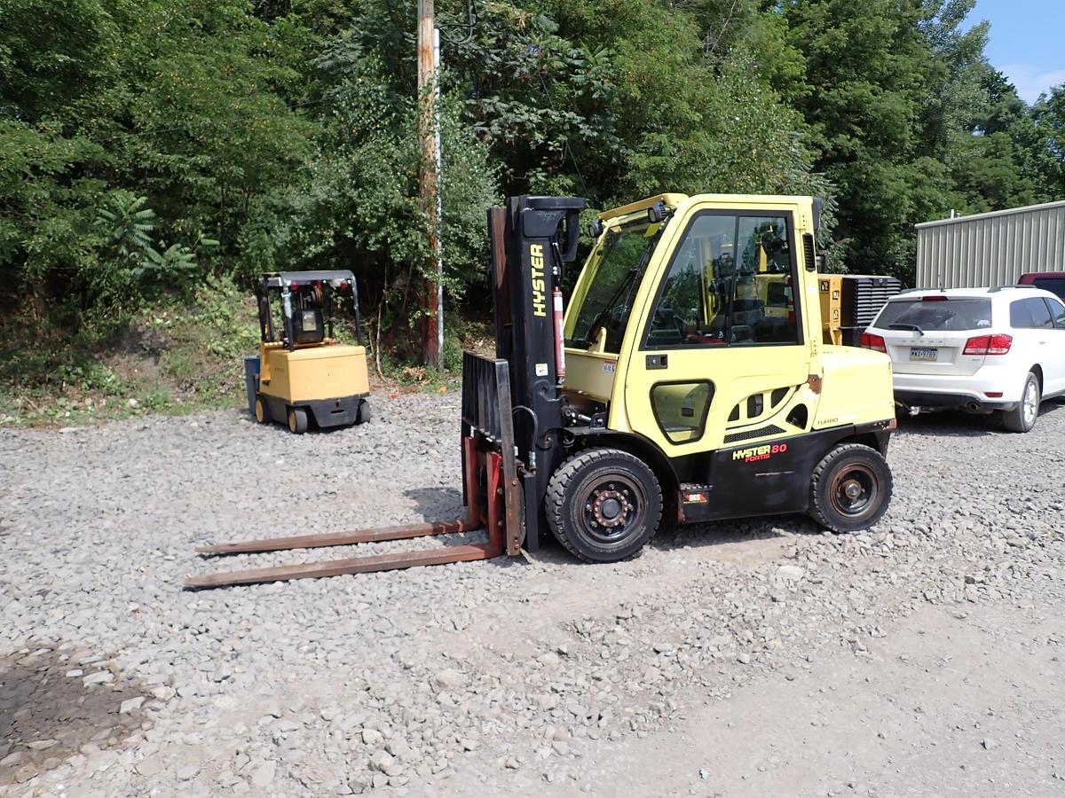 Used 2015 Hyster H80FT Diesel Forklift LOW HOURS! POSITIONERS! 