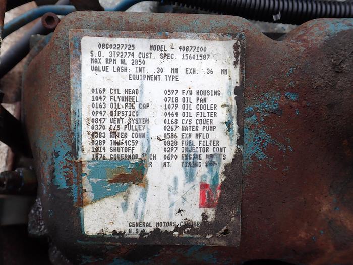 Used 1989 Detroit Diesel 8.2 Diesel Engine 107,882 MILES