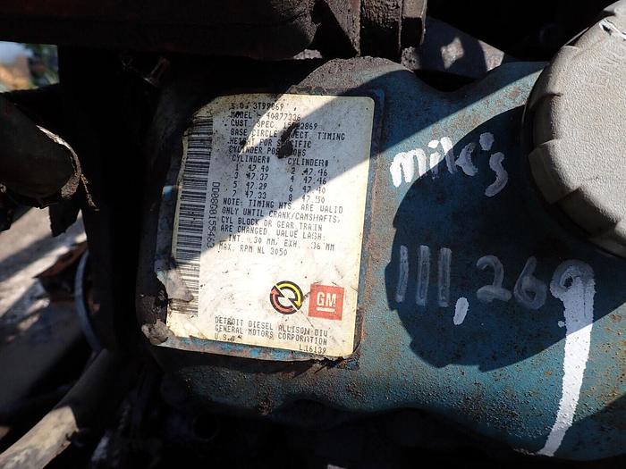 Used 1986 Detroit Diesel 8.2 Turbo Engine RUNS MINT! VIDEO! 230 HP 8.2T V8 Truck