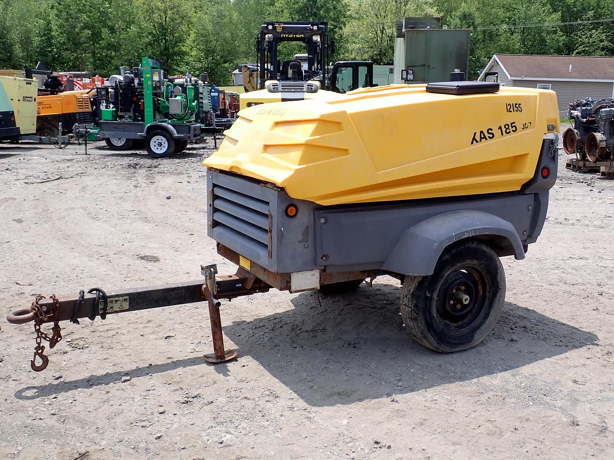 Used 2012 Atlas Copco XAS185JD7 185 CFM Air Compressor