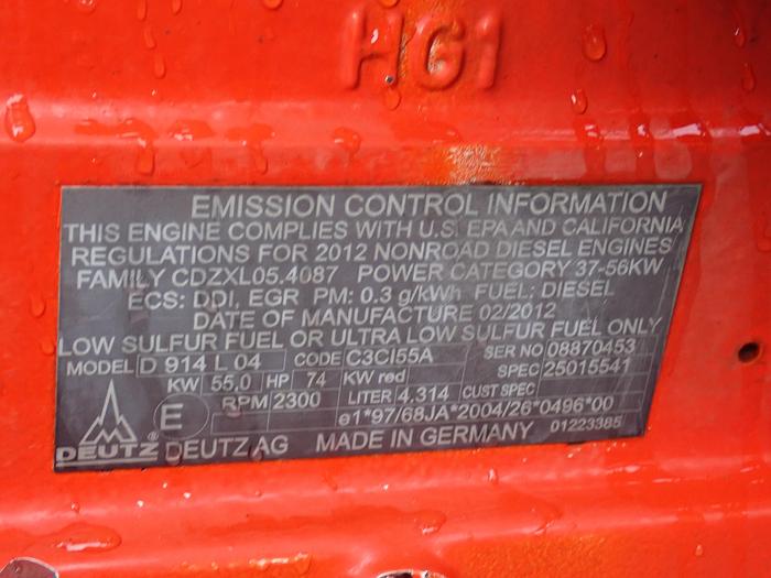 Used 2012 Deutz D914 L04 Diesel Engine