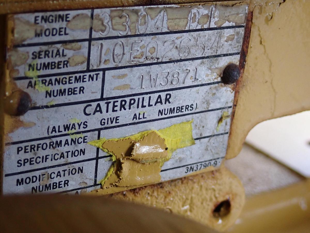 Used 1989 CAT 3304 DI Diesel Engine Power Unit 369 HOURS !! PTO CLUTCH! 