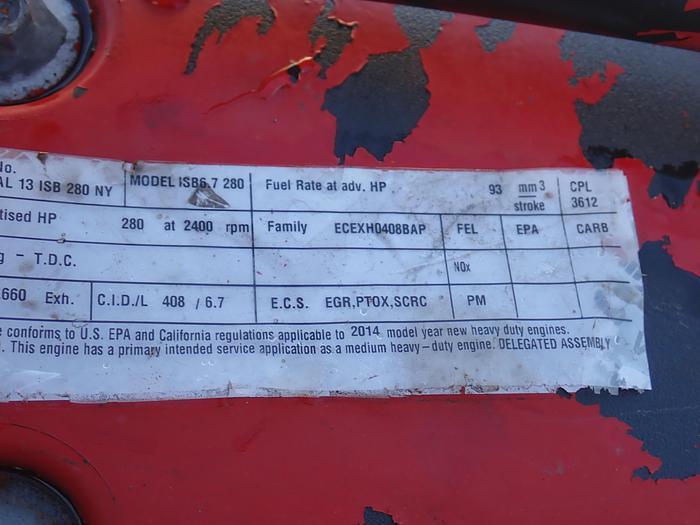 Used 2014 Cummins ISB 280 Diesel Engine CPL 3612