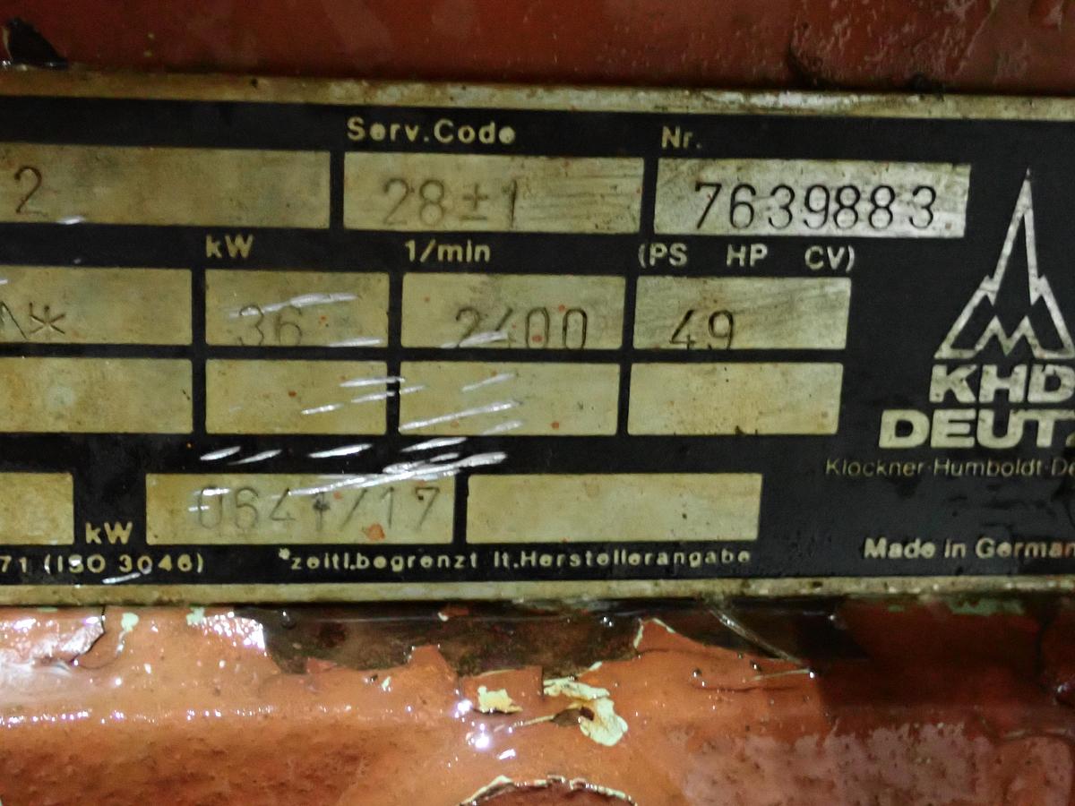 Used Deutz F3L912 Diesel Engine DITCH WITCH Trencher