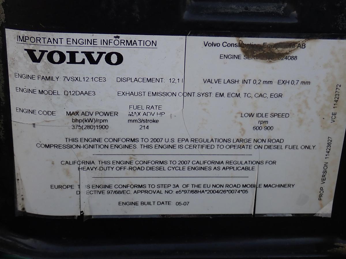 Used 2007 Volvo D12DAAE3 Diesel Engine A35D TRUCK