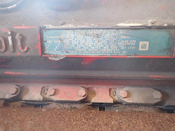 Used 1977 Detroit Diesel 8V71N Engine RUNS MINT! VIDEO! LOW MILES! 8V71 V8 GM