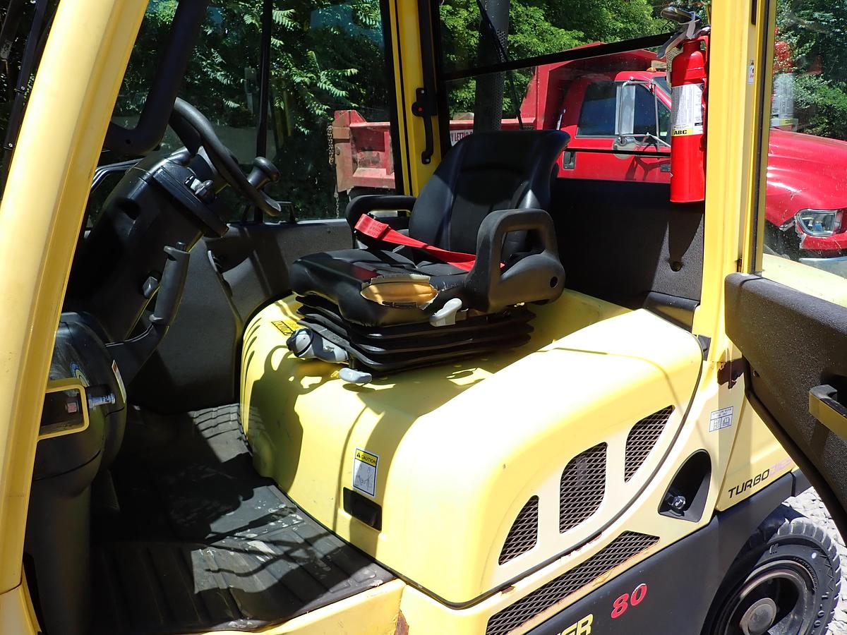 Used 2015 Hyster H80FT Diesel Forklift LOW HOURS! POSITIONERS!