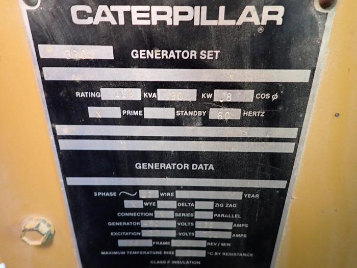 Used 1990 CAT SR4B 90KW Generator 3304DI Engine