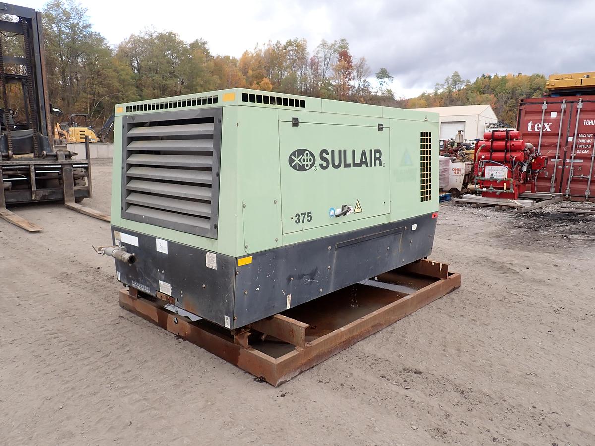 Used 2015 Sullair 375C Air Compressor CAT DIESEL 375 CFM 1678 HOURS