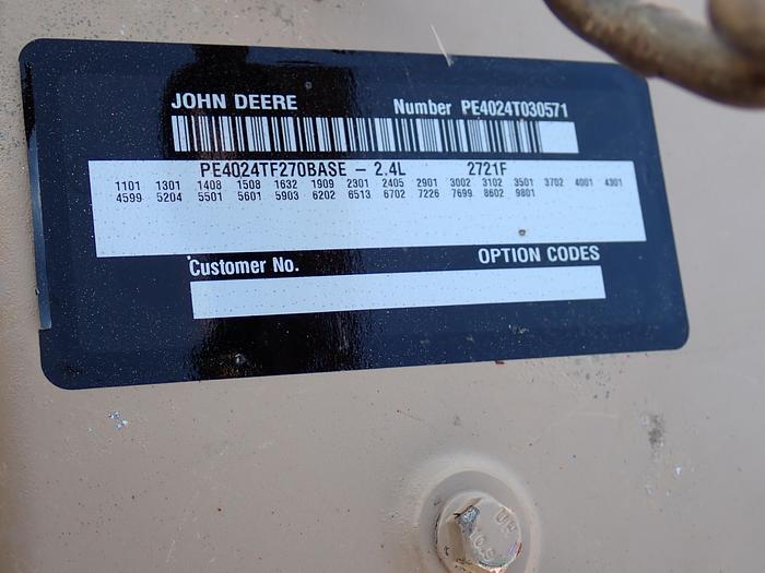 Used 2004 John Deere 4024TF270 Diesel Engine