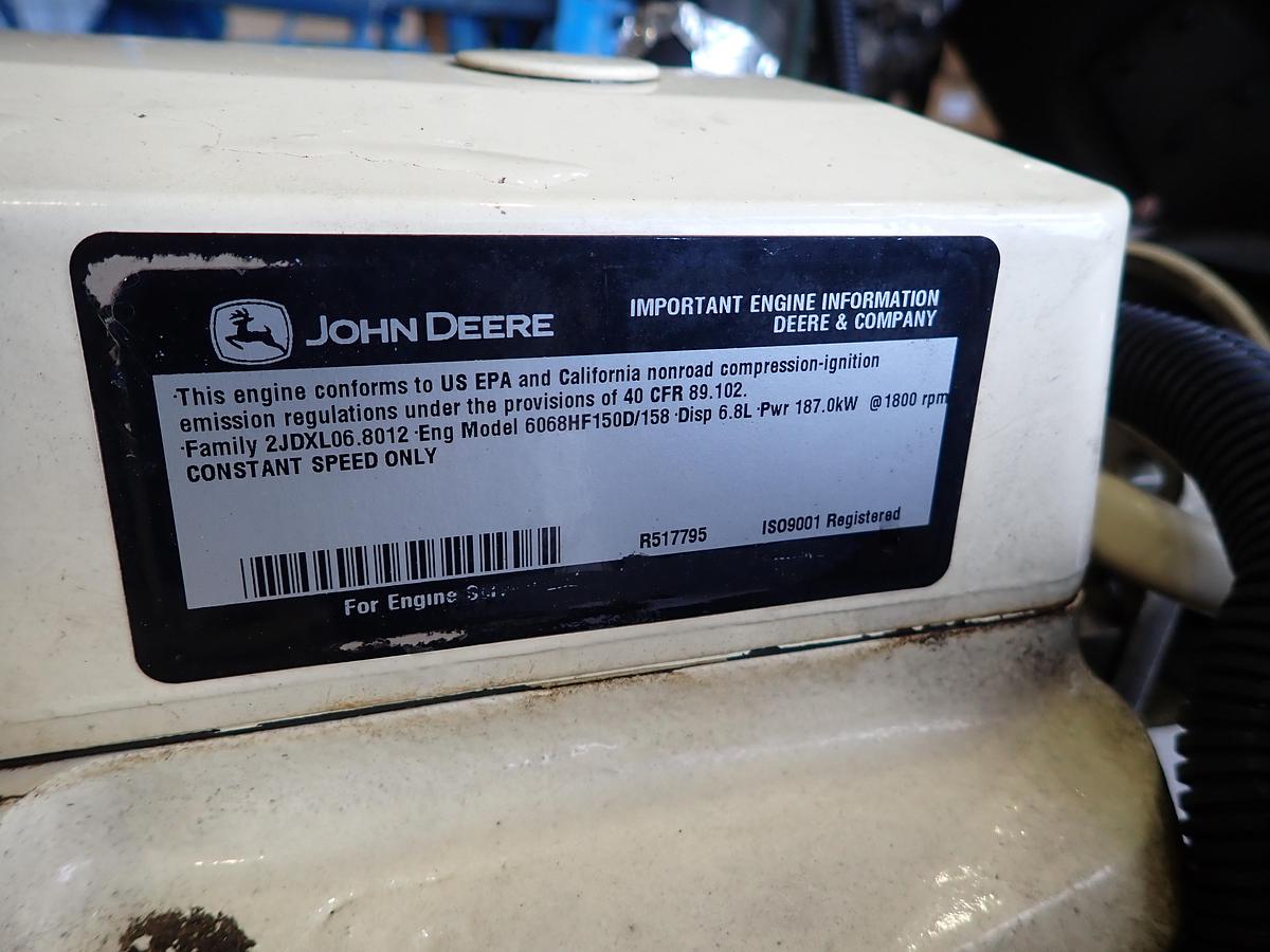 Used John Deere 6068HF150 Diesel Engine 450 HOURS
