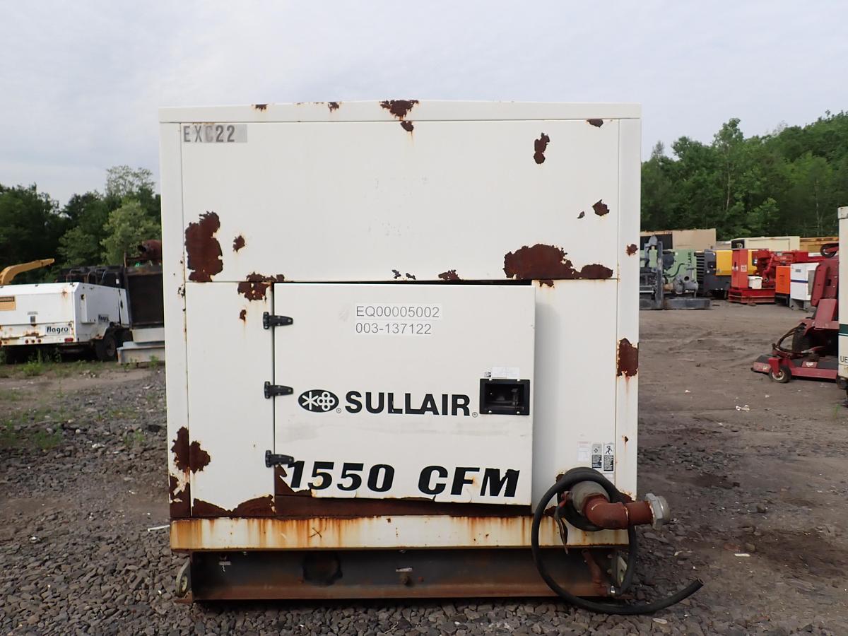 Used 2003 Sullair DE18 1550 CFM Oil Free Air Compressor CAT C16 8716 HRS