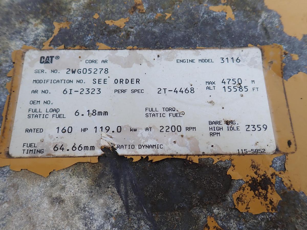 Used 1995 CAT 3116 DITA Diesel Engine AR 6I-2323