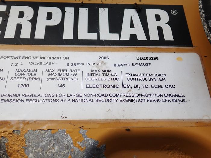 Used 2006 CAT 3126B Diesel Engine A/R 211-9442