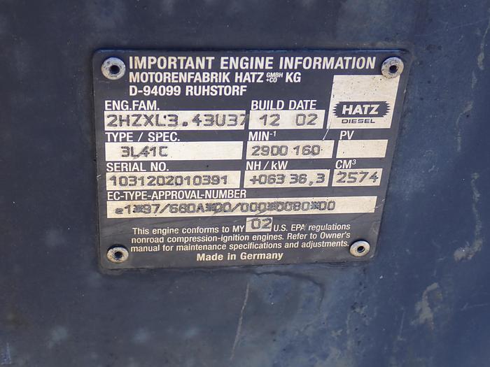 Used 2002 Hatz 3L41C