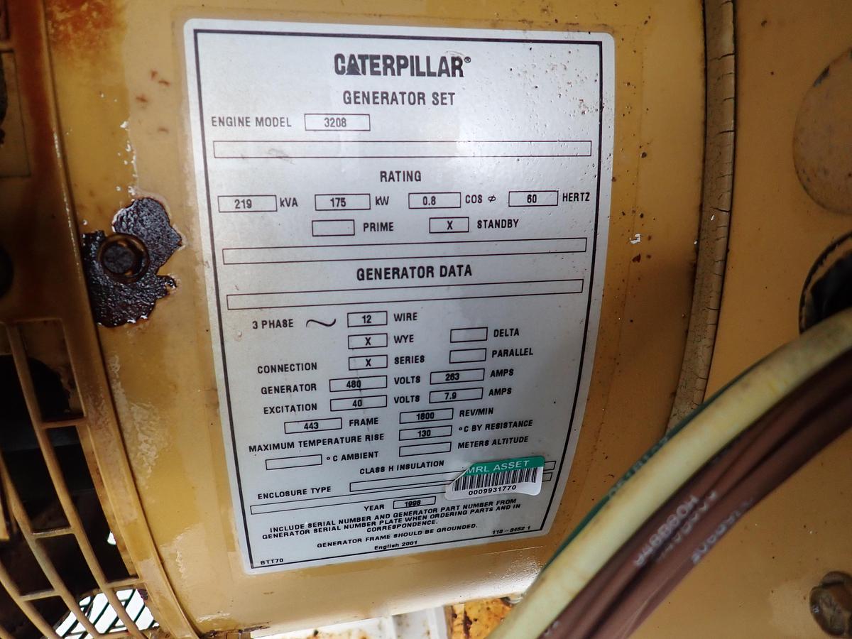 Used 1999 CAT SR4B 175 KW Generator Set