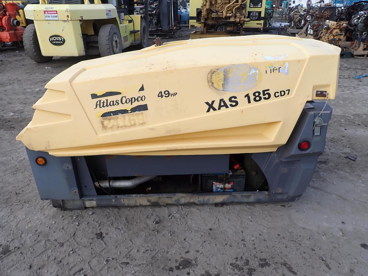 Used 2016 Atlas Copco XAS185CD7 Air Compressor 961 HOURS!