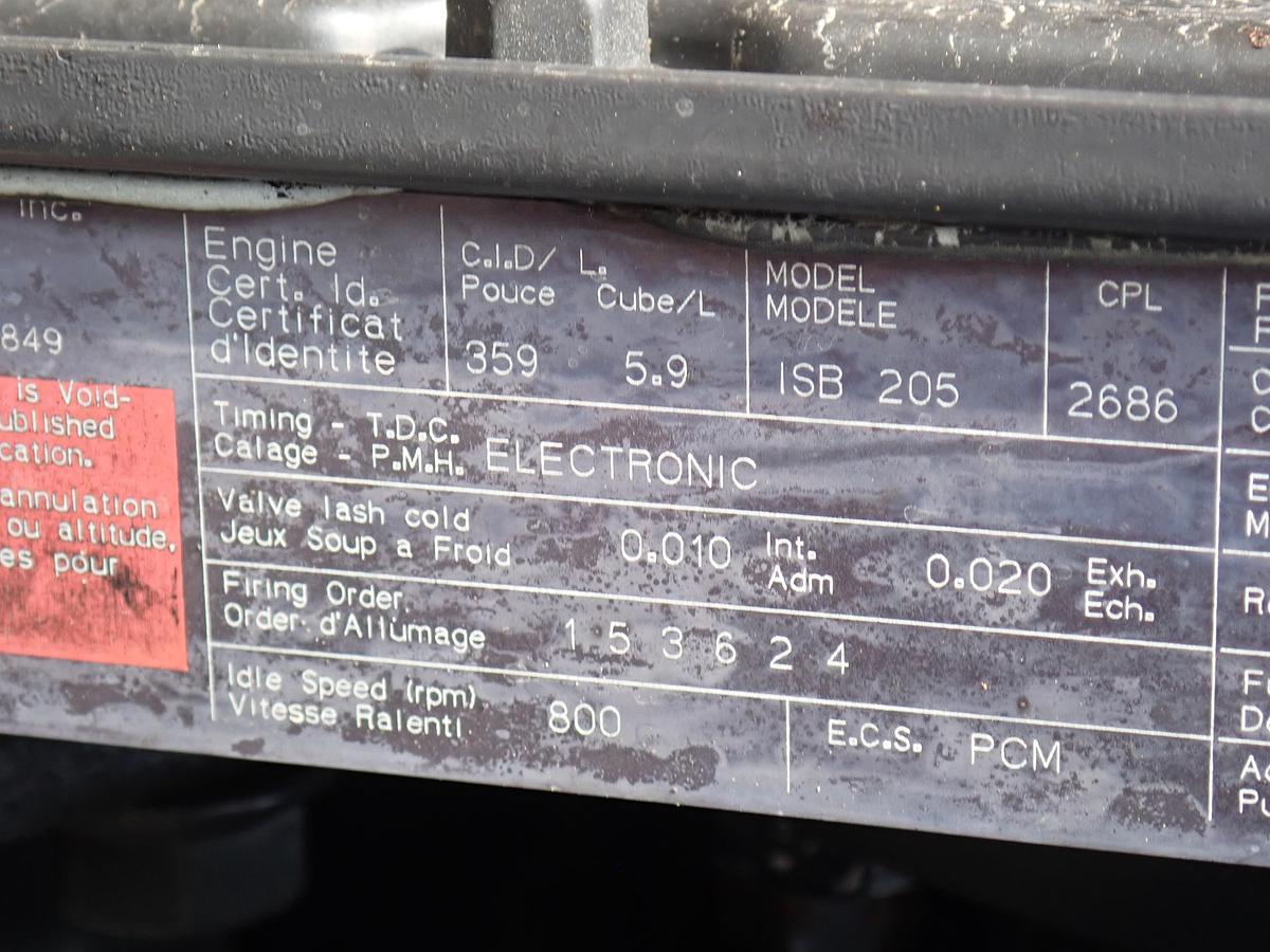 Used 2000 Cummins ISB 205 5.9 Liter Diesel Engine CPL 2686