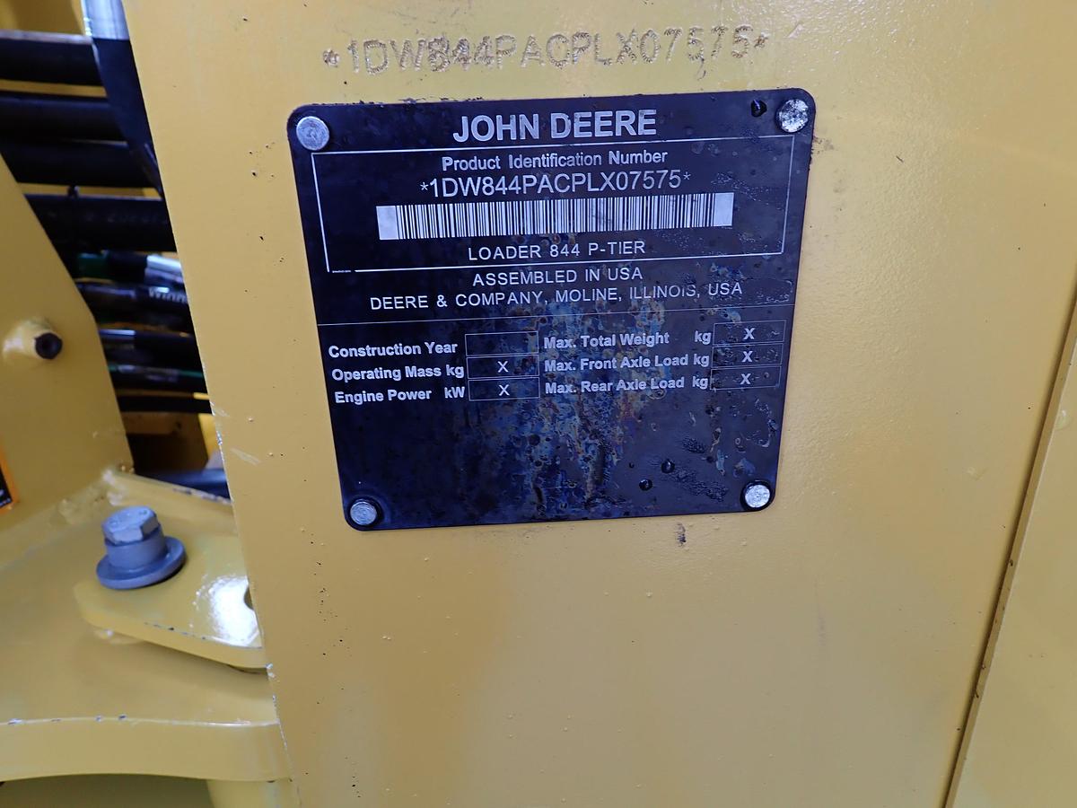 Used 2024 John Deere 844-P Tier Wheel Loader 2900 HOURS