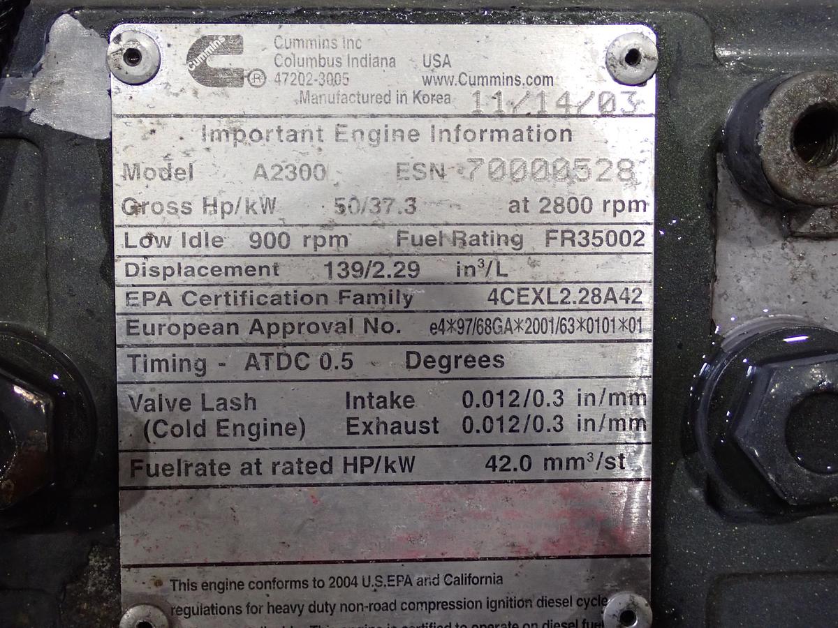 Used 2004 Cummins A2300 Diesel Engine