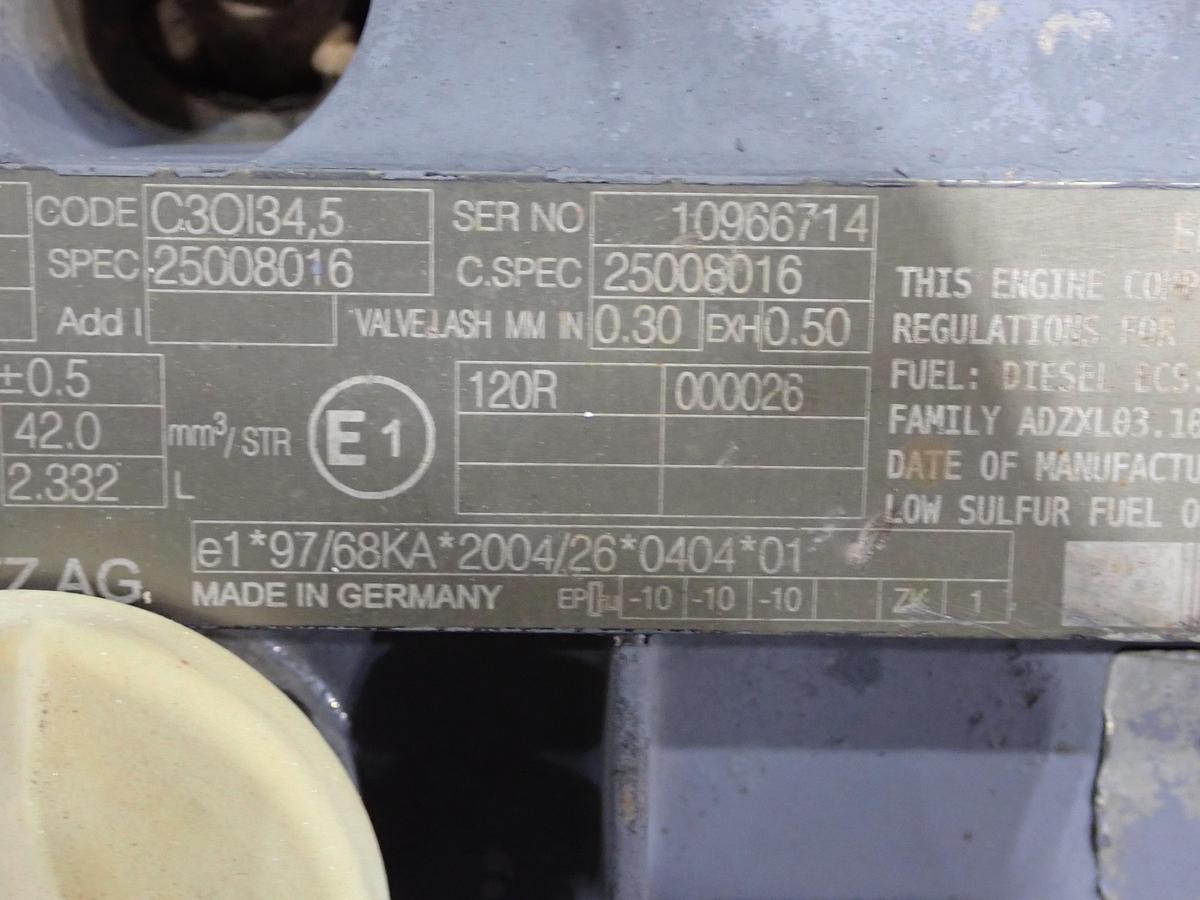 Used 2010 Deutz D2011 L03I Diesel Engine POWER UNIT